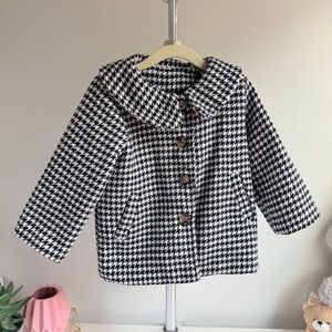 Stylish Black and White Thick Toddler Coat